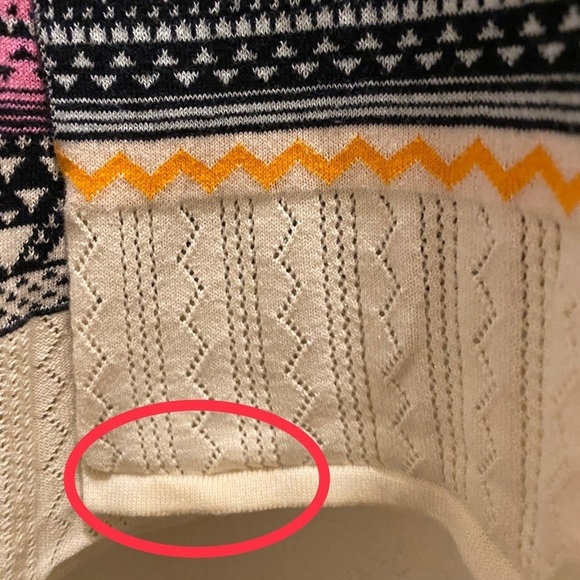 L.O.G.G. X H&M Multicolor Knit Kimono Cardigan Size L - Picture 9 of 10